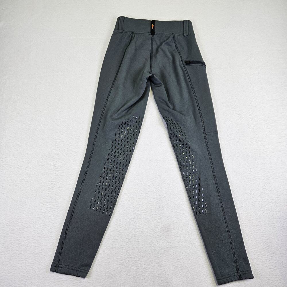 Kerrits Power Stretch Fleece Riding Pant XS Gray Zip Pocket Equestrian Breeches - Picture 10 of 16
